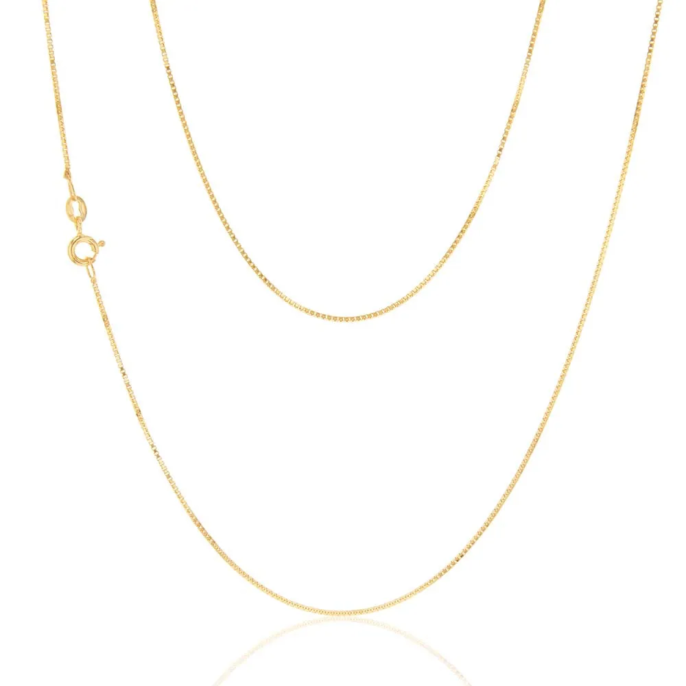 9ct Yellow Solid Gold 15 Gauge 46cm Chain Shiels