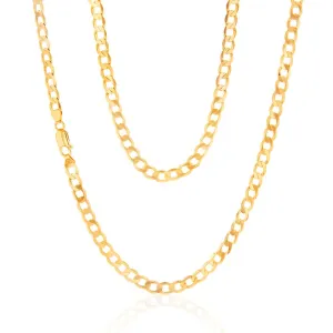 9ct Yellow Solid Gold 150 Gauge Curb 55cm Chain Shiels