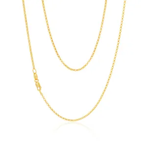 9ct Yellow Solid Gold 1.6mm Belcher Chain 50cm Shiels