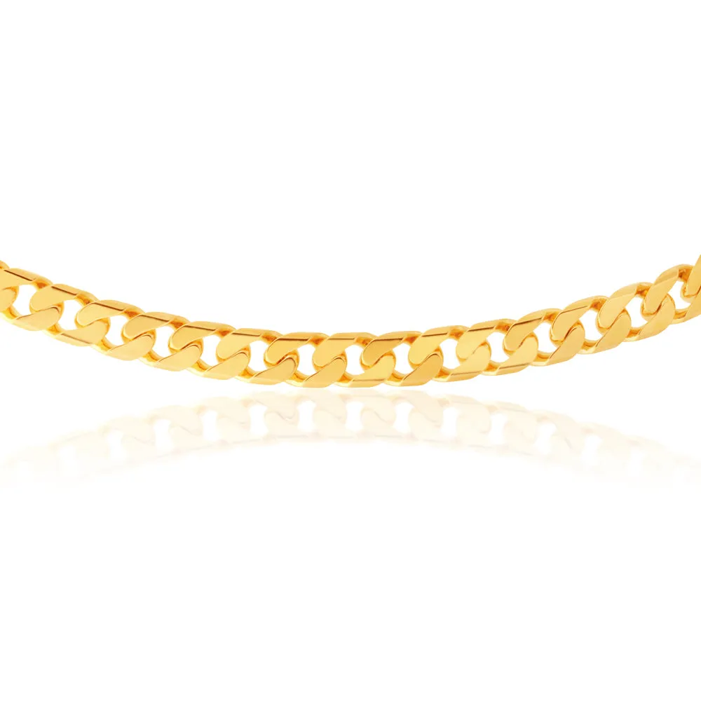 9ct Yellow Solid Gold 300 Gauge 55cm Curb Chain Shiels