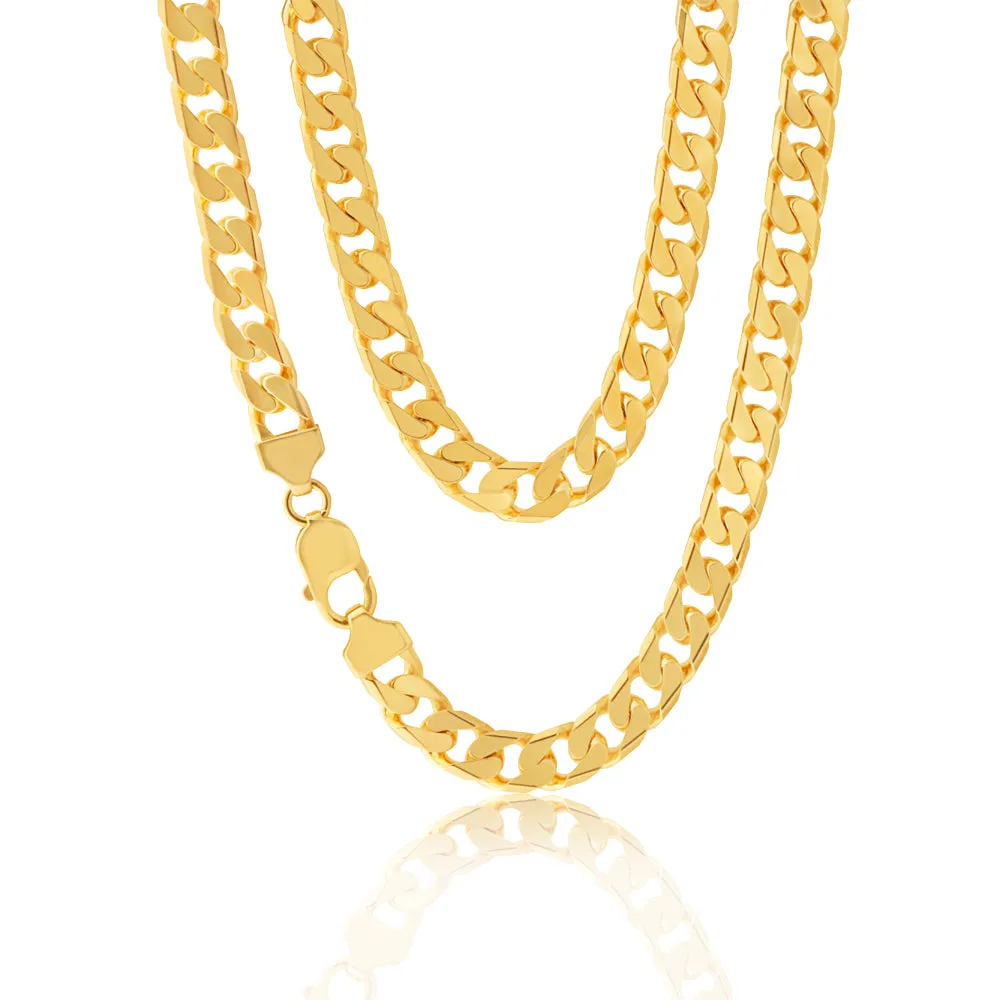 9ct Yellow Solid Gold 300 Gauge 55cm Curb Chain Shiels
