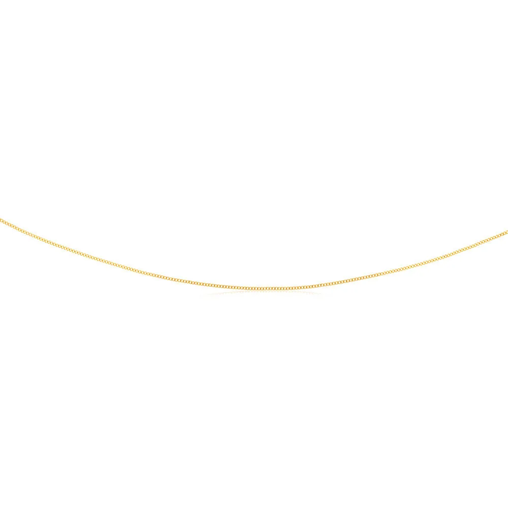 9ct Yellow Solid Gold 31 Gauge Curb 41cm Chain Shiels