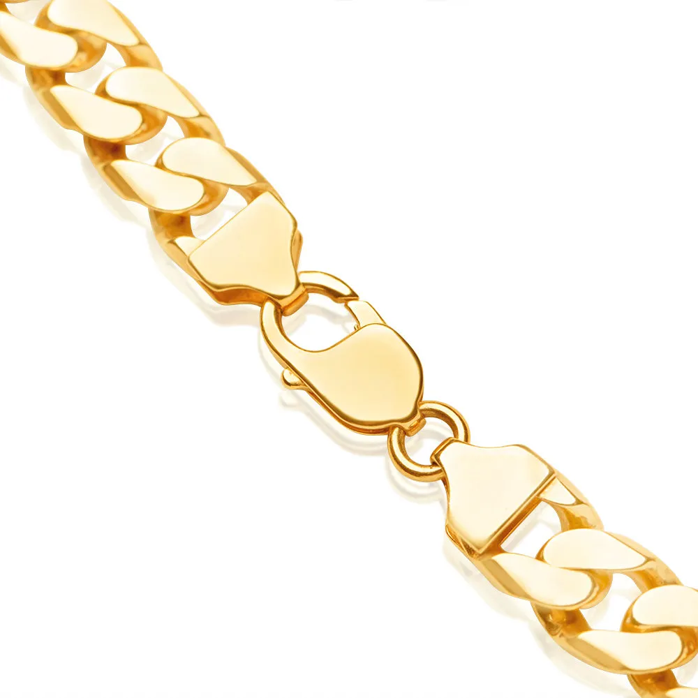9ct Yellow Solid Gold 350 Gauge 55cm Curb Chain Shiels