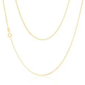 9ct Yellow Solid Gold 40 Gauge Curb 41cm Chain Shiels