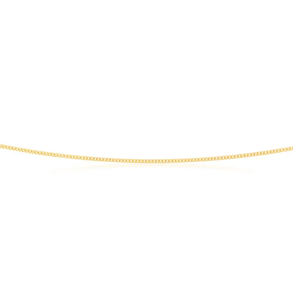 9ct Yellow Solid Gold 40 Gauge Curb 41cm Chain Shiels