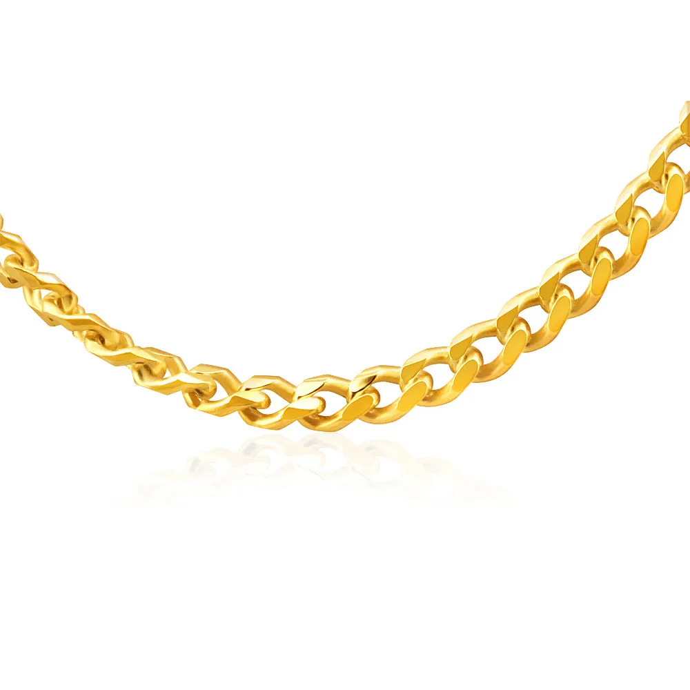 9ct Yellow Solid Gold 45cm 60 Gauge Curb Chain Shiels