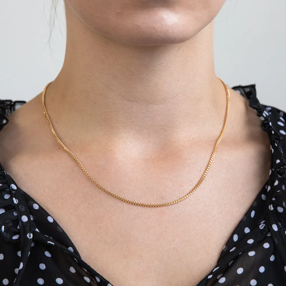 9ct Yellow Solid Gold 45cm 60 Gauge Curb Chain Shiels