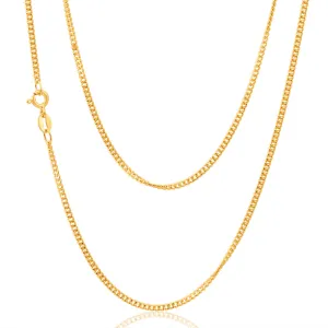 9ct Yellow Solid Gold 50 Gauge Curb 55cm Chain Shiels