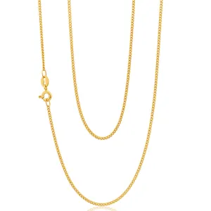 9ct Yellow Solid Gold 50cm 40 Gauge Curb Chain Shiels