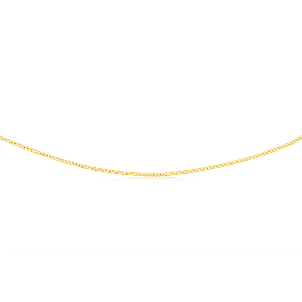 9ct Yellow Solid Gold 50cm 60 Gauge Curb Chain Shiels