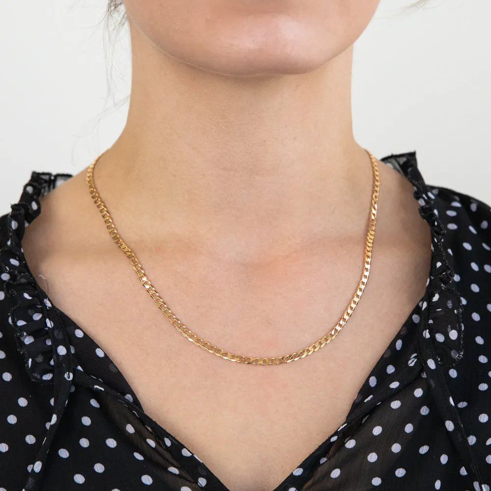 9ct Yellow Solid Gold 50cm Curb Chain 100Gauge Shiels