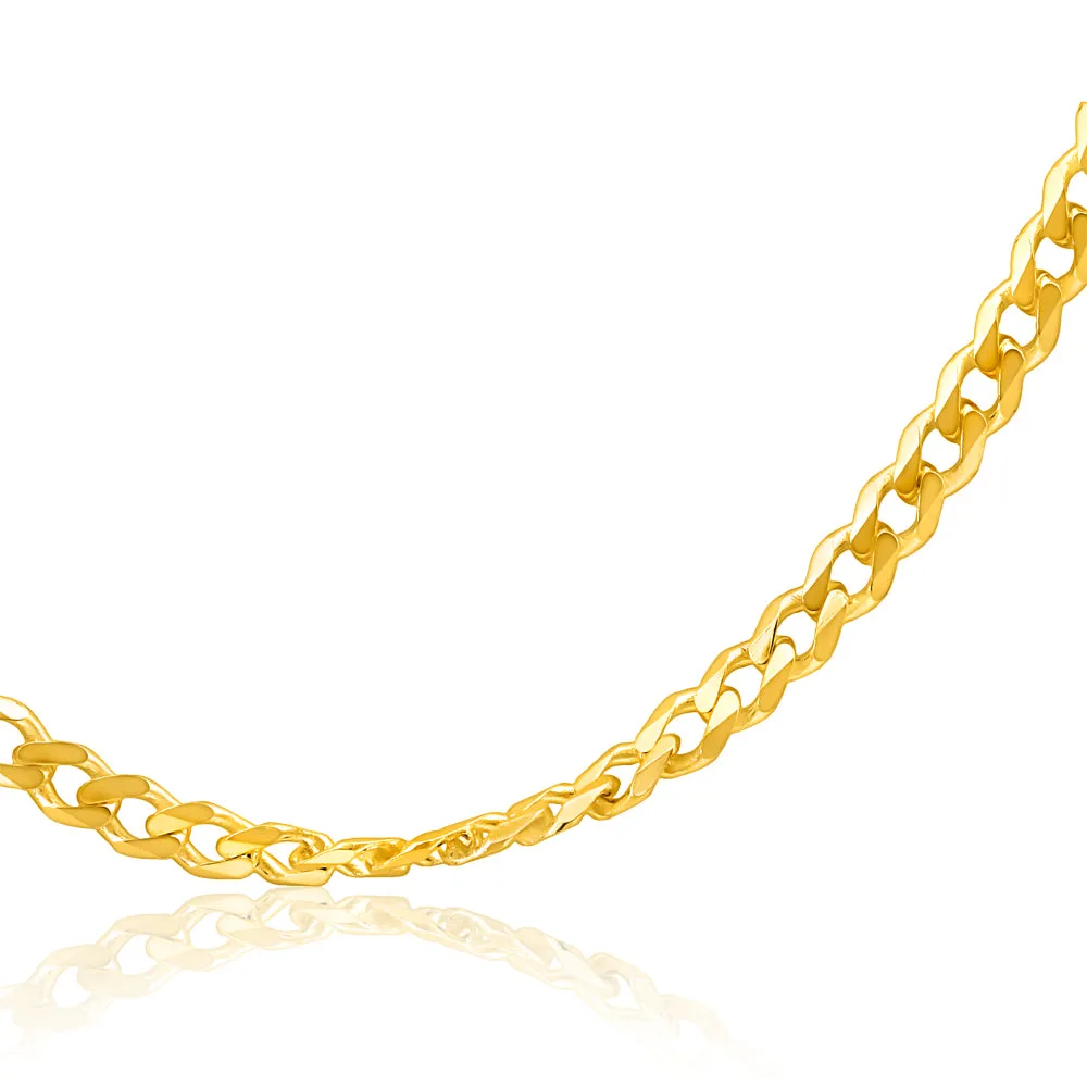 9ct Yellow Solid Gold 50cm  Curb Chain 80 Gauge Shiels