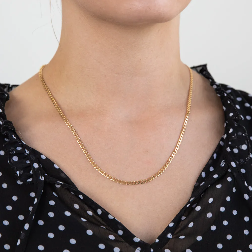 9ct Yellow Solid Gold 50cm  Curb Chain 80 Gauge Shiels