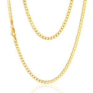9ct Yellow Solid Gold 50cm Curb Chain Shiels