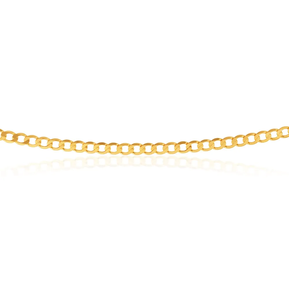 9ct Yellow Solid Gold 50cm Curb Chain Shiels