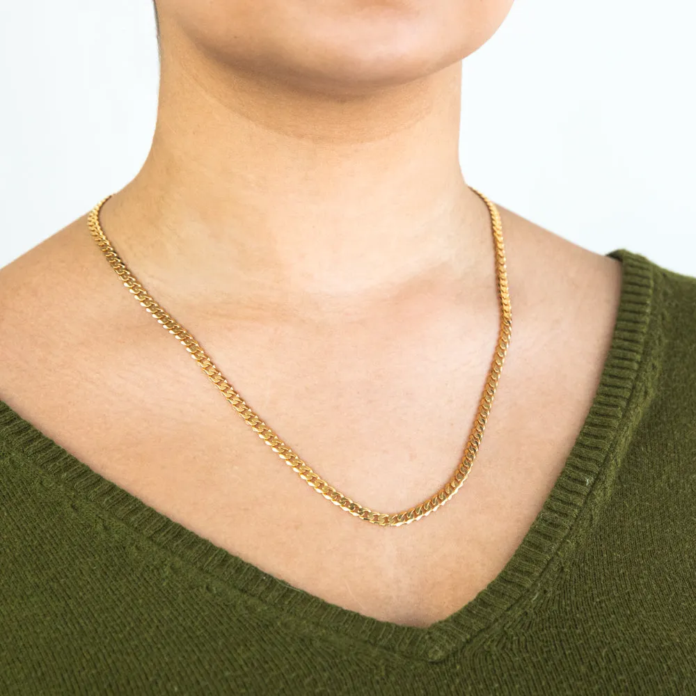 9ct Yellow Solid Gold 55cm 120 Gauge Curb Chain Shiels