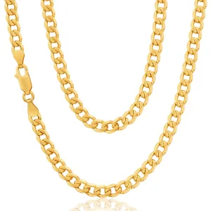 9ct Yellow Solid Gold 55cm 120 Gauge Curb Chain Shiels