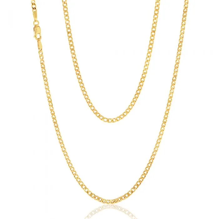 9ct Yellow Solid Gold 55cm 70 Gauge Curb Chain Shiels