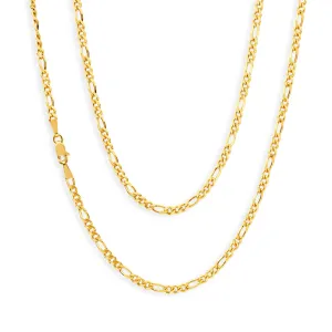 9ct Yellow Solid Gold 55cm 70 Gauge Figaro Chain Shiels