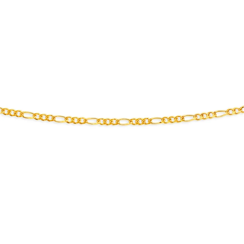 9ct Yellow Solid Gold 55cm 70 Gauge Figaro Chain Shiels