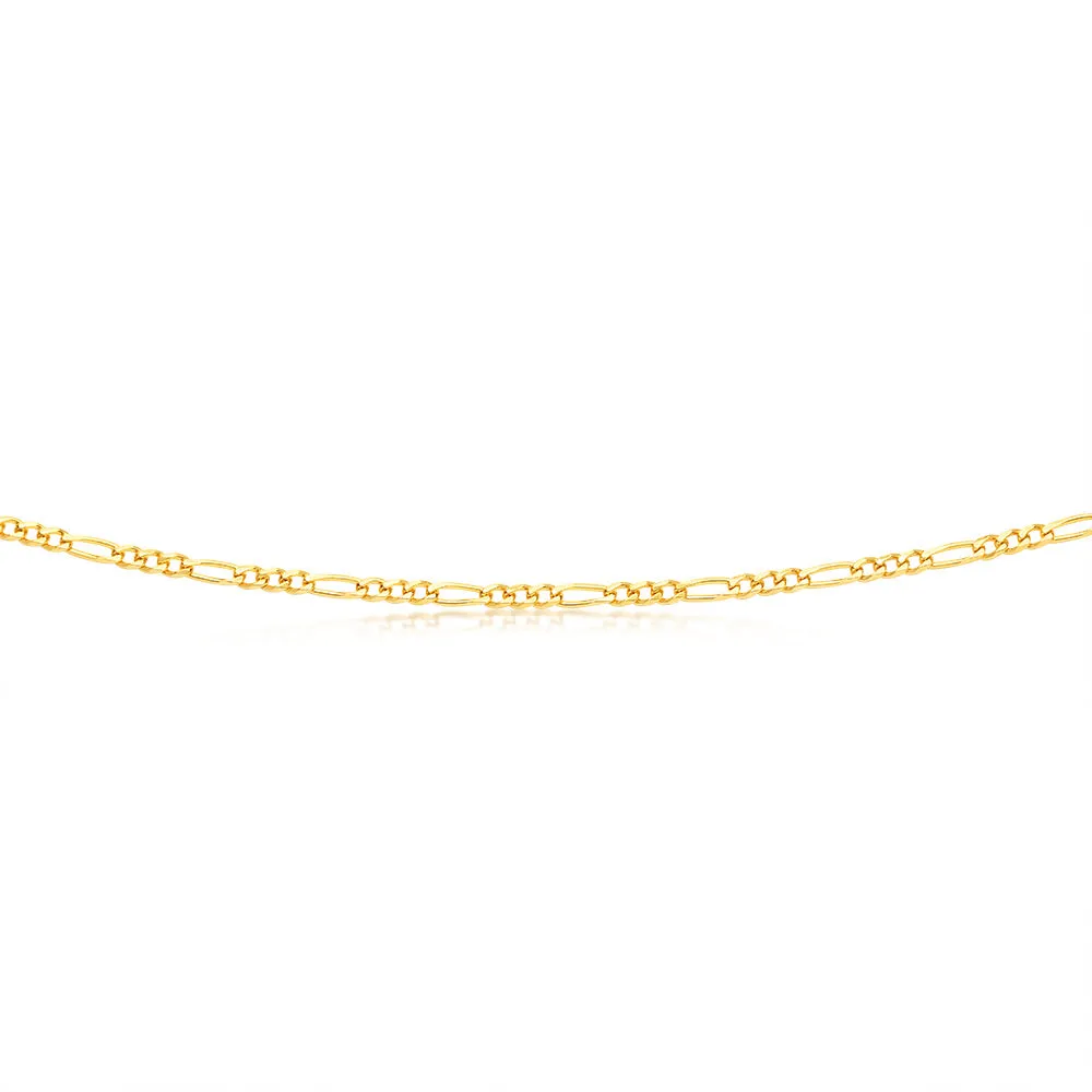 9ct Yellow Solid Gold 55cm Figaro Chain Shiels