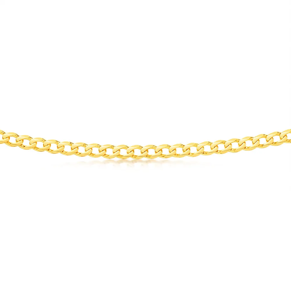9ct Yellow Solid Gold 55cm  "Cronos" Curb Chain Shiels