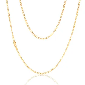 9ct Yellow Solid Gold 60 Gauge Curb 45cm Chain Shiels