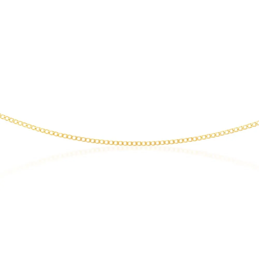 9ct Yellow Solid Gold 60 Gauge Curb 45cm Chain Shiels