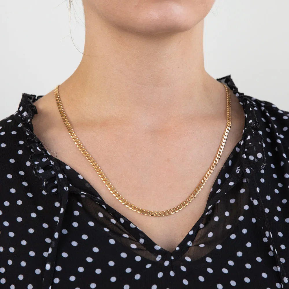 9ct Yellow Solid Gold 60cm 120 Gauge Curb Chain Shiels