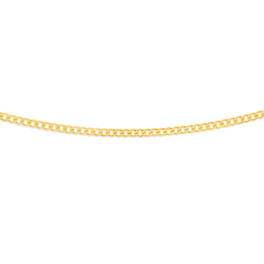 9ct Yellow Solid Gold 60cm 120 Gauge Curb Chain Shiels