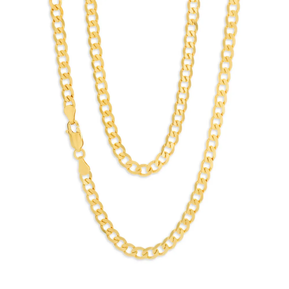 9ct Yellow Solid Gold 60cm 120 Gauge Curb Chain Shiels