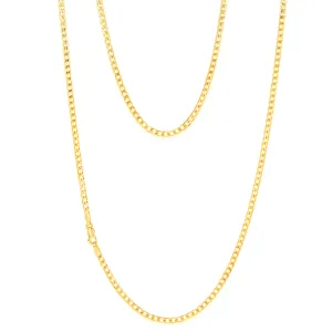 9ct Yellow Solid Gold 80 Gauge Curb 55cm Chain Shiels
