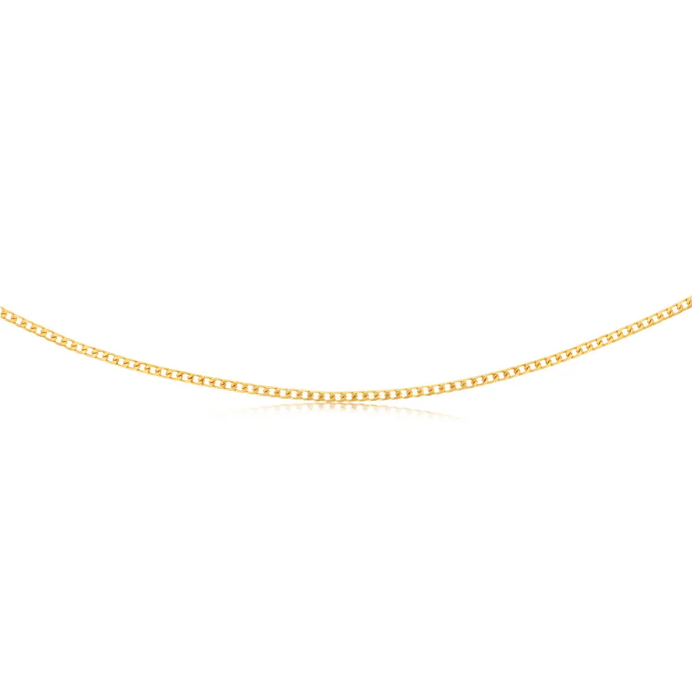 9ct Yellow Solid Gold 80 Gauge Curb 55cm Chain Shiels
