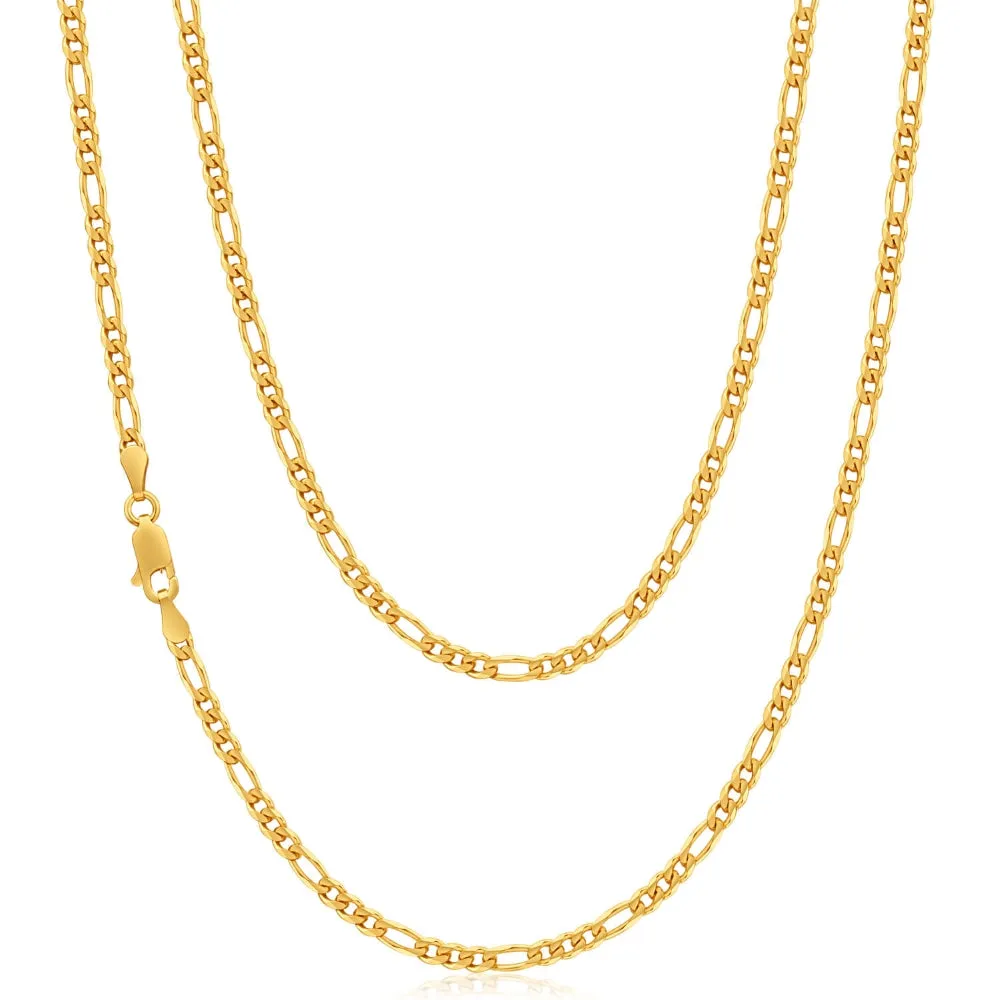 9ct Yellow Solid Gold Alluring Figaro Chain Shiels