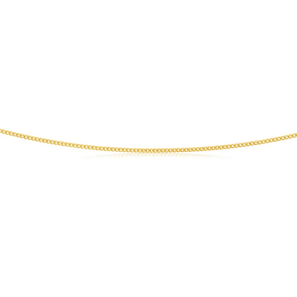 9ct Yellow Solid Gold Curb 45cm Chain Shiels