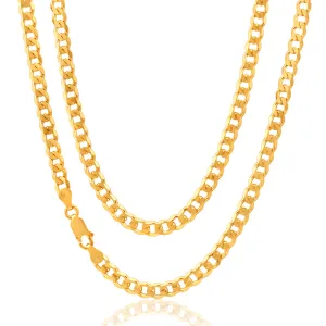 9ct Yellow Solid Gold Curb 50cm Chain 120 Gauge Shiels