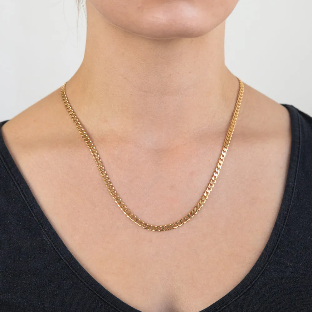 9ct Yellow Solid Gold Curb 50cm Chain 120 Gauge Shiels