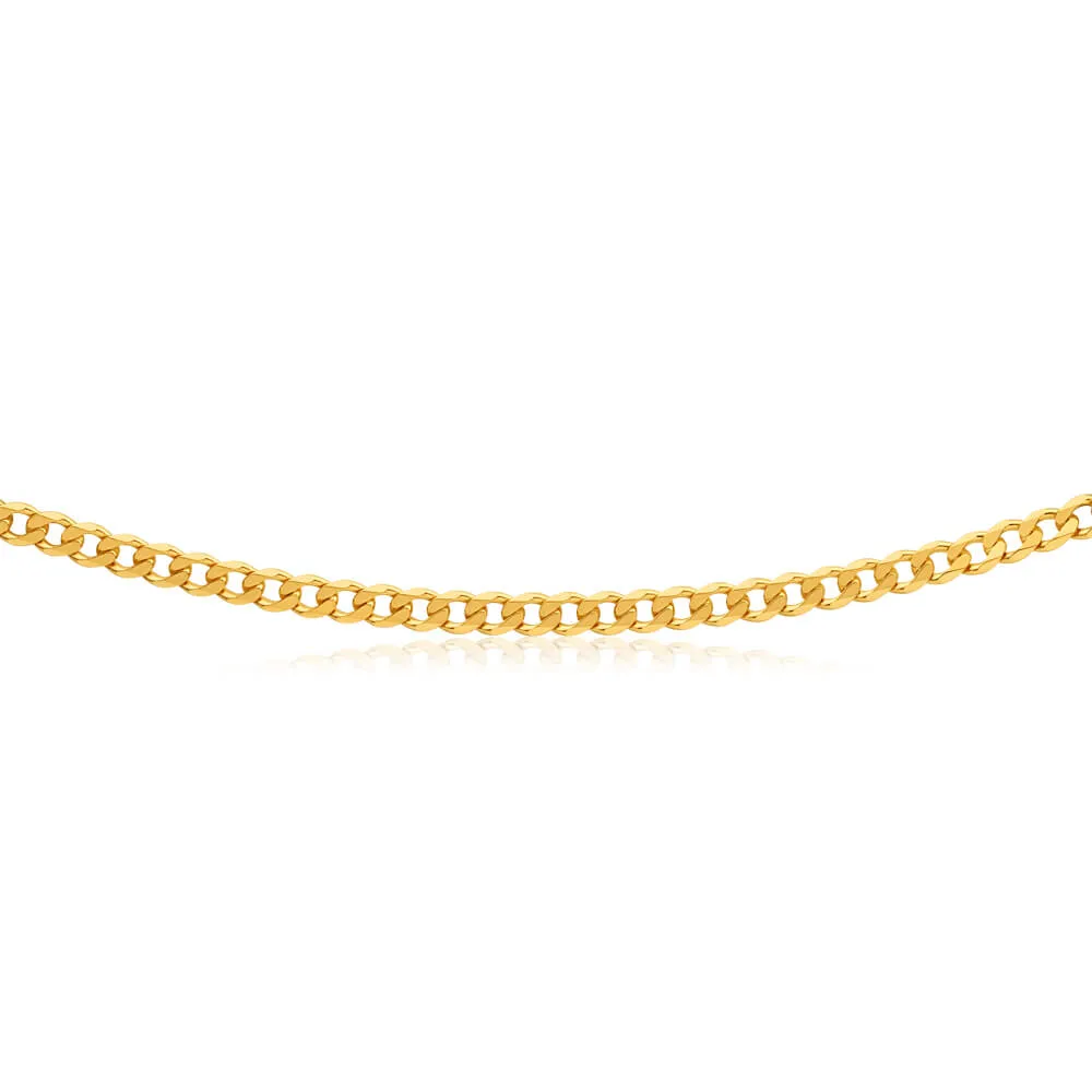 9ct Yellow Solid Gold Curb 50cm Chain 120 Gauge Shiels