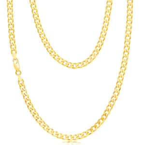 9ct Yellow Solid Gold Curb Chain 150 gauge in 60cm Shiels