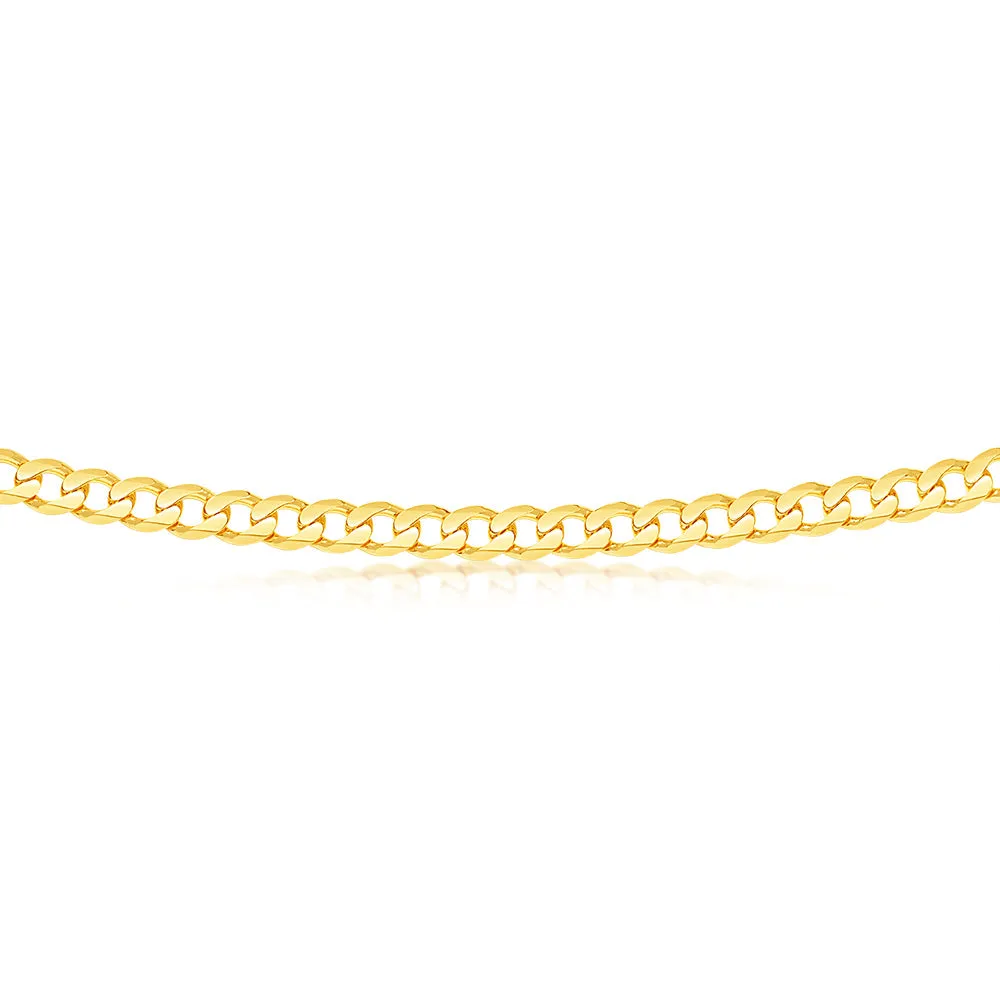 9ct Yellow Solid Gold Curb Chain 150 gauge in 60cm Shiels
