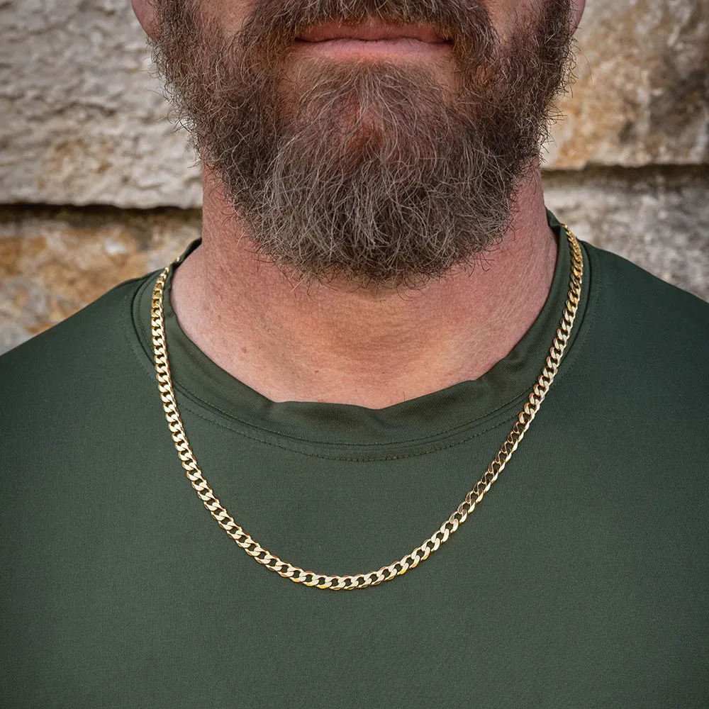 9ct Yellow Solid Gold Curb Chain 150 gauge in 60cm Shiels