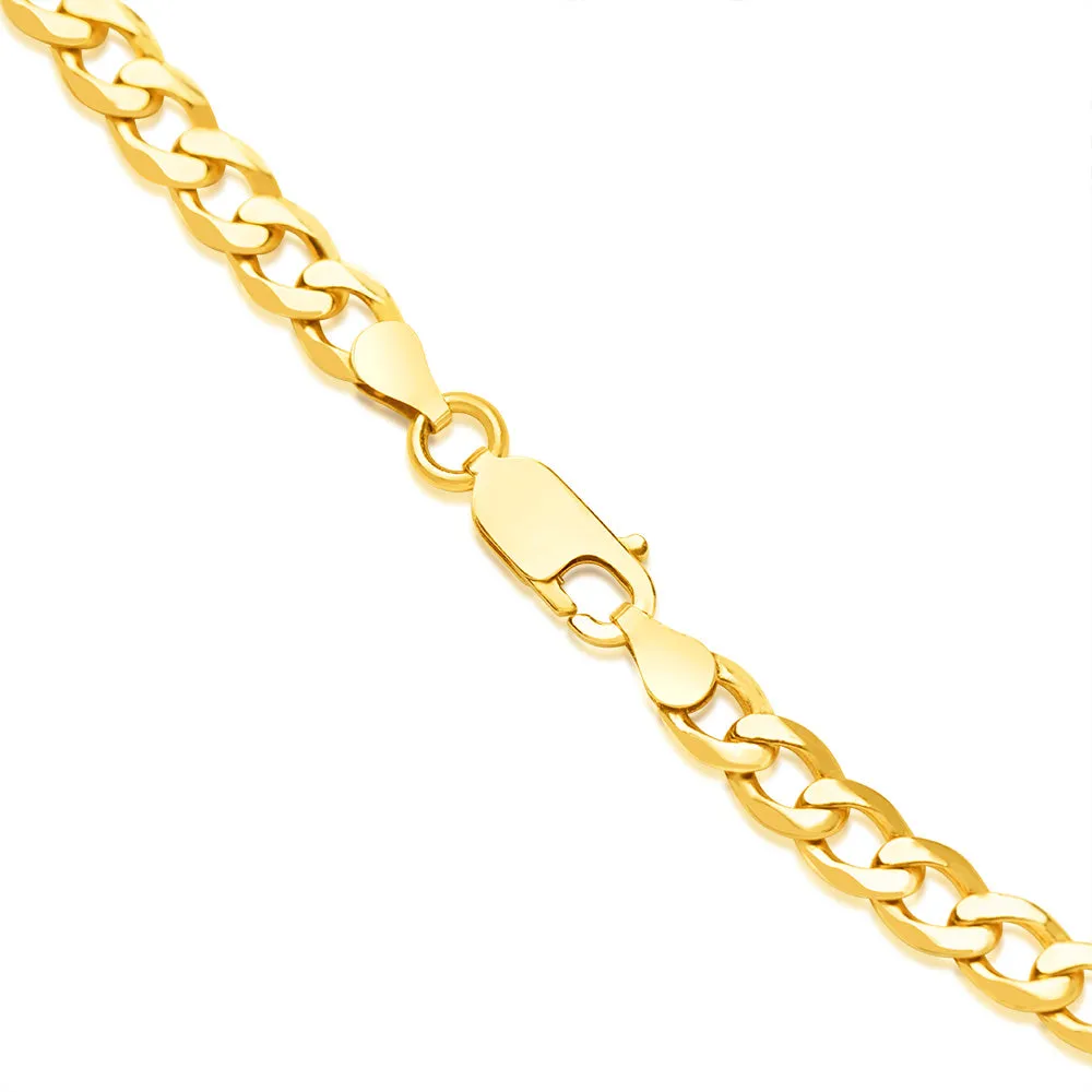 9ct Yellow Solid Gold Curb Chain 50cm in 150 Gauge Shiels