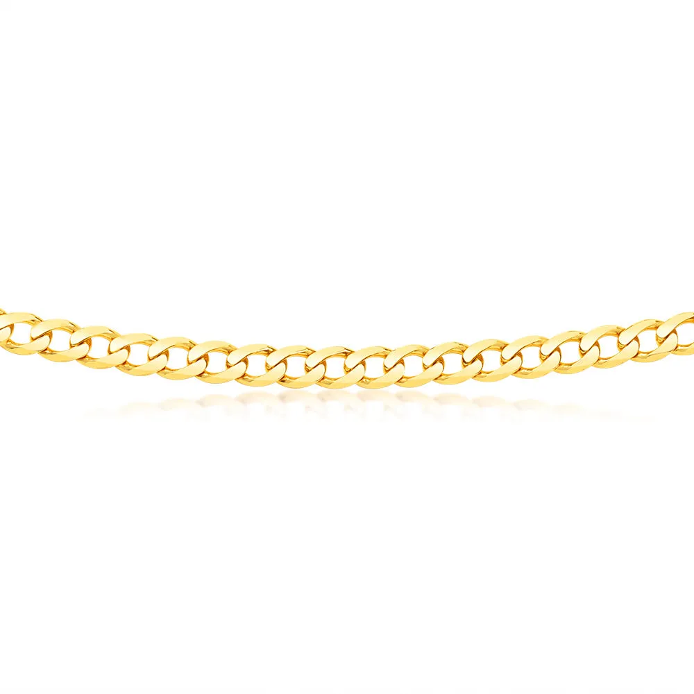 9ct Yellow Solid Gold Curb Chain 50cm in 150 Gauge Shiels
