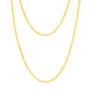 9ct Yellow Solid Gold Curb Chain 80 gauge in 55cm Shiels
