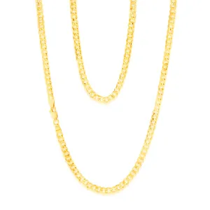 9ct Yellow Solid Gold Fancy 120 Gauge 55cm Chain Shiels
