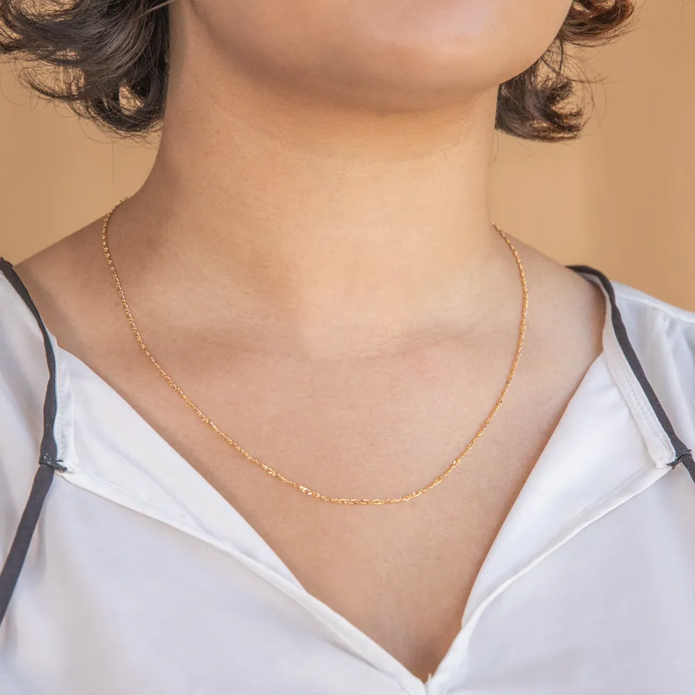 9ct Yellow Solid Gold Figaro 1:1 50cm Chain Shiels