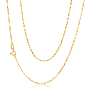 9ct Yellow Solid Gold Figaro 1:1 50cm Chain Shiels