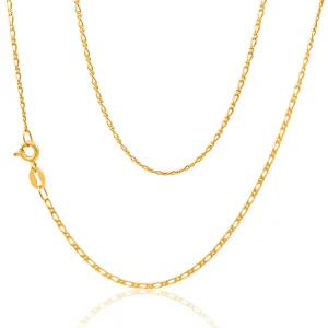 9ct Yellow Solid Gold Figaro 1:1 Chain 45cm in 40Gauge Shiels