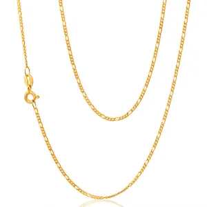 9ct Yellow Solid Gold Figaro 1:3 70cm Chain 40Gauge Shiels