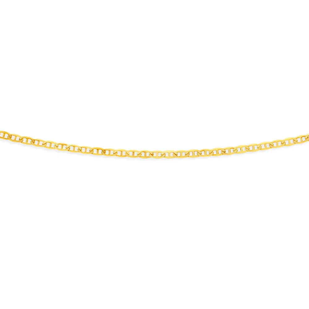 9ct Yellow Solid Gold Gorgeous Anchor 55cm Chain Shiels